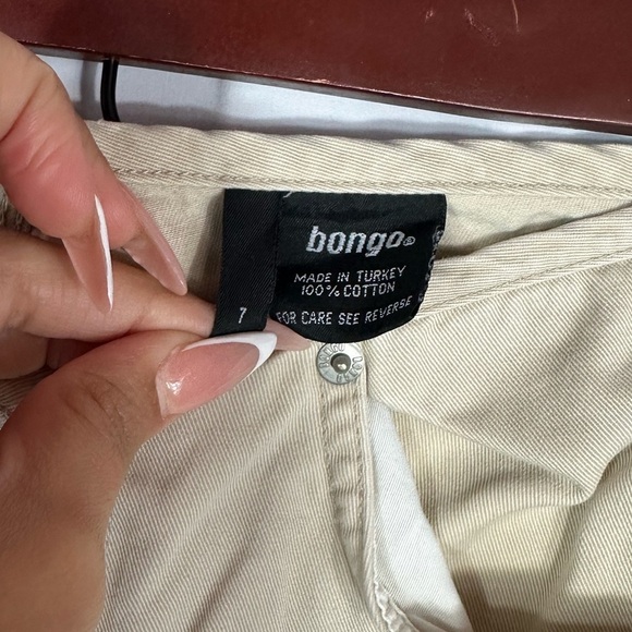 Y2K BONGO Khaki wide leg carpenter pants size 7 - Picture 3 of 9